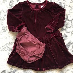 Carter’s maroon velvet dress -18 month